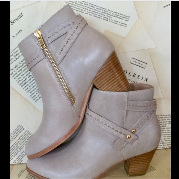 Anthropologie Shoes - Anthropologie Leather Buckle Inside Zip Boot 8